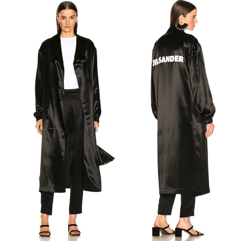 Jil Sander Black Trench Coat